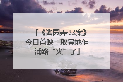 《酱园弄·悬案》今日首映，取景地乍浦路“火”了