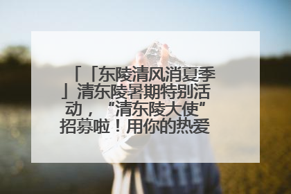 「东陵清风消夏季」清东陵暑期特别活动，“清东陵大使”招募啦！用你的热爱守护世界遗产！