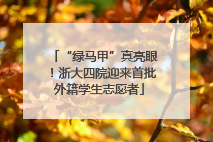 “绿马甲”真亮眼！浙大四院迎来首批外籍学生志愿者