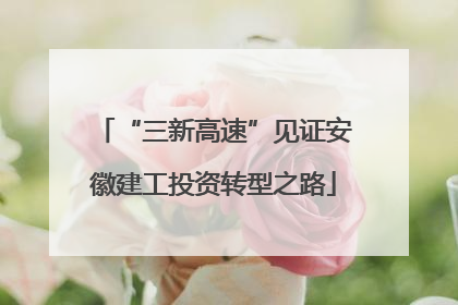 “三新高速”见证安徽建工投资转型之路