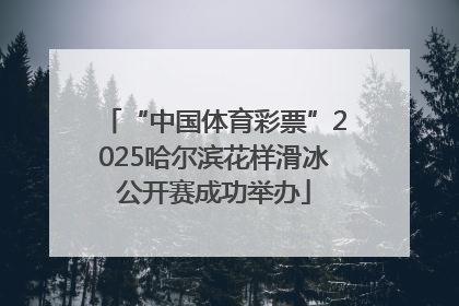 “中国体育彩票”2025哈尔滨花样滑冰公开赛成功举办