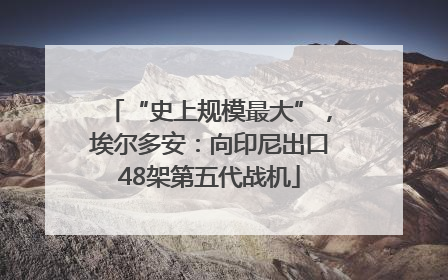 “史上规模最大”，埃尔多安：向印尼出口48架第五代战机