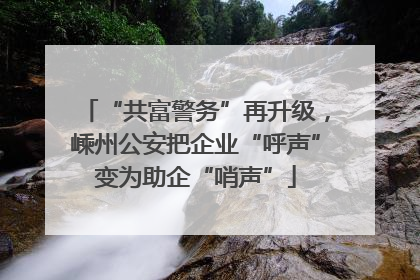 “共富警务”再升级，嵊州公安把企业“呼声”变为助企“哨声”