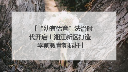 “幼有优育”法治时代开启！湘江新区打造学前教育新标杆
