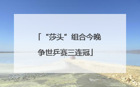 “莎头”组合今晚争世乒赛三连冠