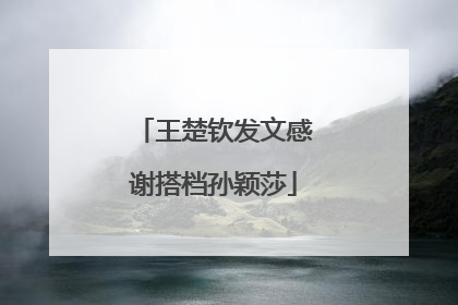 王楚钦发文感谢搭档孙颖莎