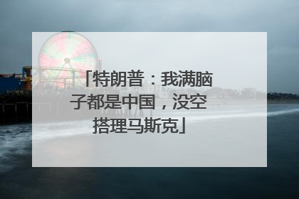 特朗普：我满脑子都是中国，没空搭理马斯克