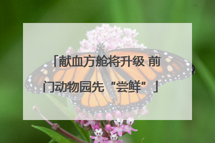 献血方舱将升级 前门动物园先“尝鲜”