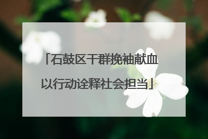 石鼓区干群挽袖献血 以行动诠释社会担当