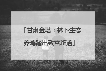 甘肃金塔：林下生态养鸡踏出致富新道