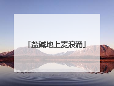 盐碱地上麦浪涌