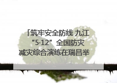 筑牢安全防线 九江“5·12”全国防灾减灾综合演练在瑞昌举行（组图｜视频）