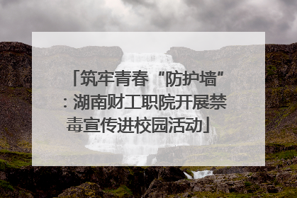 筑牢青春“防护墙”：湖南财工职院开展禁毒宣传进校园活动
