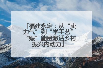 福建永定：从“卖力气”到“学手艺”“赈”能量激活乡村振兴内动力