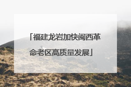 福建龙岩加快闽西革命老区高质量发展