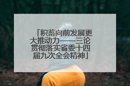 积蓄向前发展更大推动力——三论贯彻落实省委十四届九次全会精神