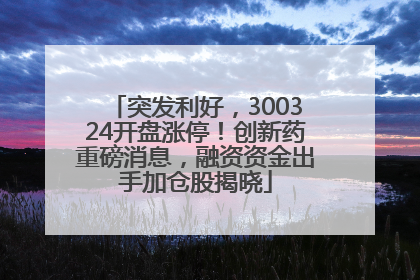 突发利好，300324开盘涨停！创新药重磅消息，融资资金出手加仓股揭晓