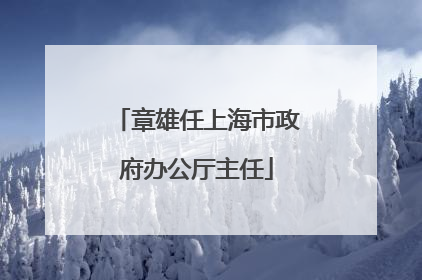 章雄任上海市政府办公厅主任