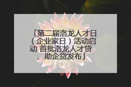第二届洛龙人才日（企业家日）活动启动 首批洛龙人才贷、助企贷发布