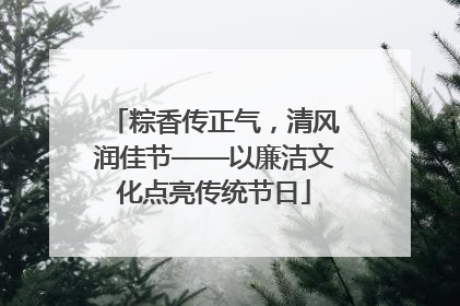 粽香传正气，清风润佳节——以廉洁文化点亮传统节日