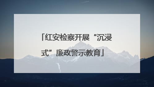 红安检察开展“沉浸式”廉政警示教育