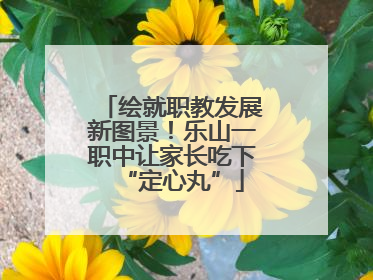 绘就职教发展新图景！乐山一职中让家长吃下“定心丸”