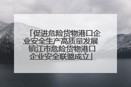 促进危险货物港口企业安全生产高质量发展 镇江市危险货物港口企业安全联盟成立