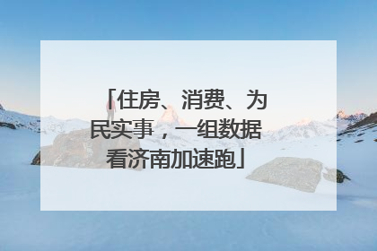 住房、消费、为民实事，一组数据看济南加速跑