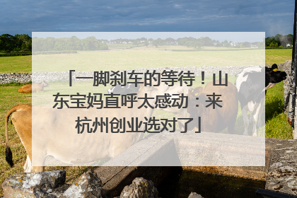 一脚刹车的等待！山东宝妈直呼太感动：来杭州创业选对了