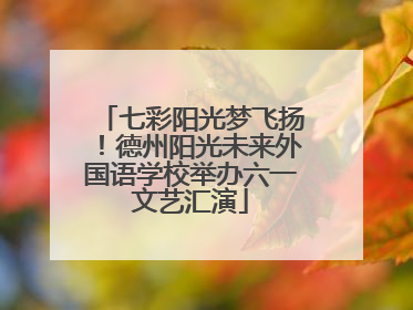 七彩阳光梦飞扬！德州阳光未来外国语学校举办六一文艺汇演