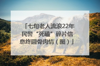 七旬老人流浪22年 民警“死磕”碎片信息终圆骨肉情（图）