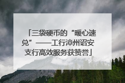 三袋硬币的“暖心速兑”——工行漳州诏安支行高效服务获赞誉