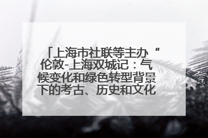 上海市社联等主办“伦敦-上海双城记：气候变化和绿色转型背景下的考古、历史和文化遗产”学术对话
