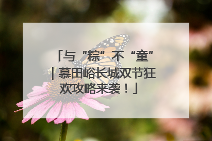 与“粽”不“童”｜慕田峪长城双节狂欢攻略来袭！