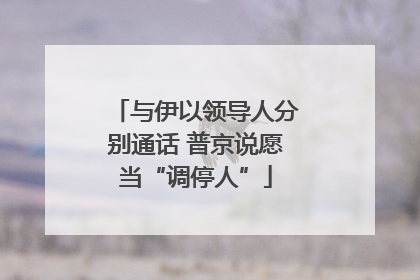 与伊以领导人分别通话 普京说愿当“调停人”