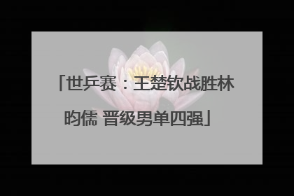 世乒赛：王楚钦战胜林昀儒 晋级男单四强