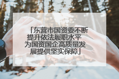 东营市国资委不断提升依法履职水平 为国资国企高质量发展提供坚实保障
