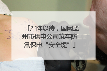 严阵以待，国网孟州市供电公司筑牢防汛保电“安全堤”
