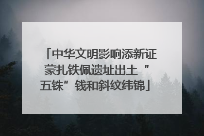 中华文明影响添新证 蒙扎铁佩遗址出土“五铢”钱和斜纹纬锦