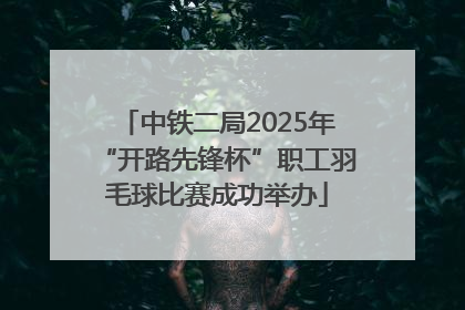 中铁二局2025年“开路先锋杯”职工羽毛球比赛成功举办