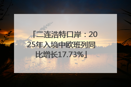 二连浩特口岸：2025年入境中欧班列同比增长17.73%