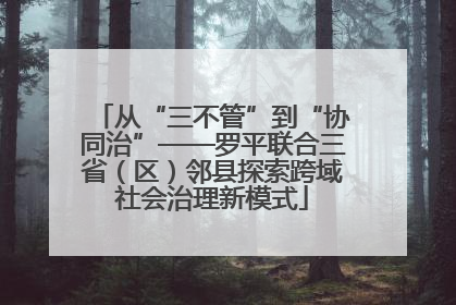 从“三不管”到“协同治”——罗平联合三省（区）邻县探索跨域社会治理新模式