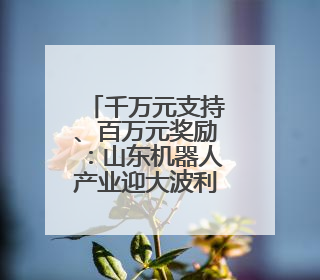 千万元支持、百万元奖励：山东机器人产业迎大波利好