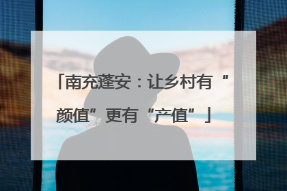南充蓬安：让乡村有“颜值”更有“产值”