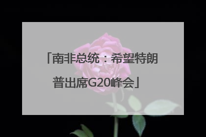 南非总统：希望特朗普出席G20峰会