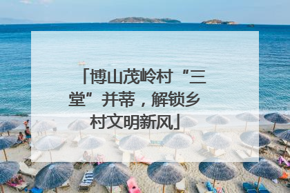 博山茂岭村“三堂”并蒂，解锁乡村文明新风