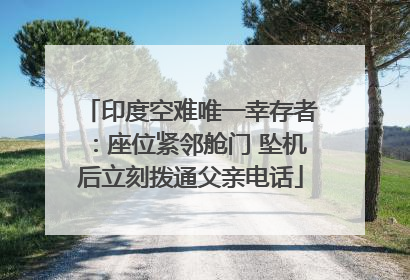 印度空难唯一幸存者：座位紧邻舱门 坠机后立刻拨通父亲电话