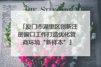 厦门市湖里区创新注册窗口工作打造优化营商环境“新样本”