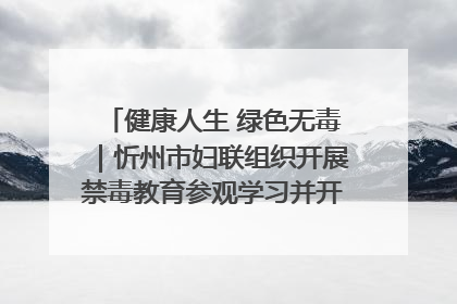 健康人生 绿色无毒｜忻州市妇联组织开展禁毒教育参观学习并开展主题党日活动