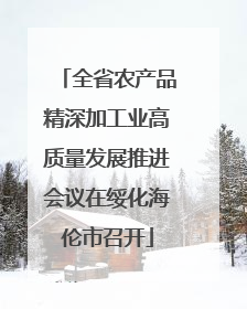 全省农产品精深加工业高质量发展推进会议在绥化海伦市召开